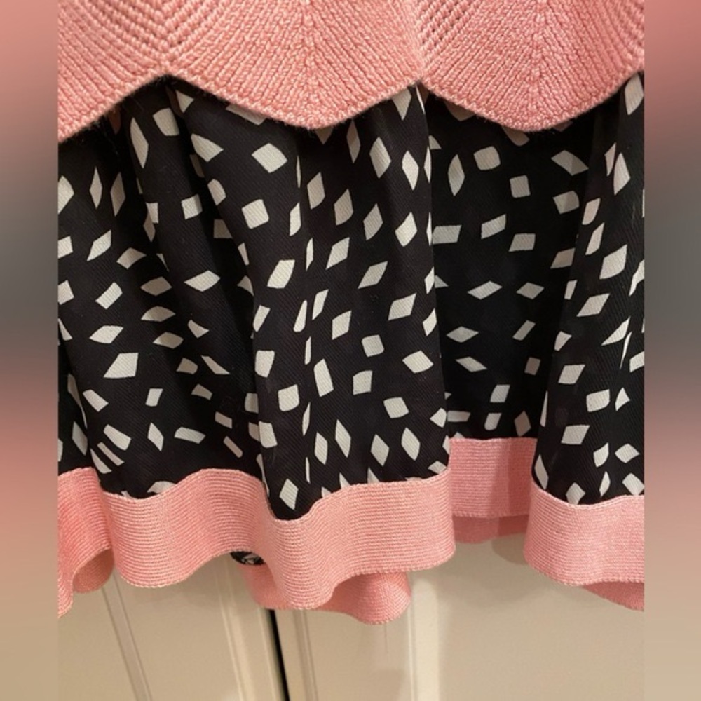 NWT KOREAN PINK SWEATER WITH GAUZY ALONG THE BOTTOM AND THIS AREA OPENS TO BACK - Picture 4 of 6